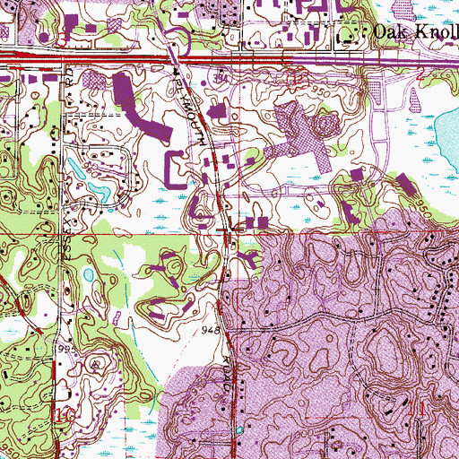 Topographic Map of Ridgedale-Hennepin Area Library, MN