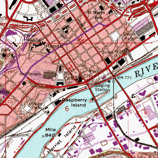 Topographic Map of Saint Paul City Hall and Courthouse, MN