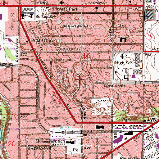 Topographic Map of Adath Israel Orthodox Synagogue, MN