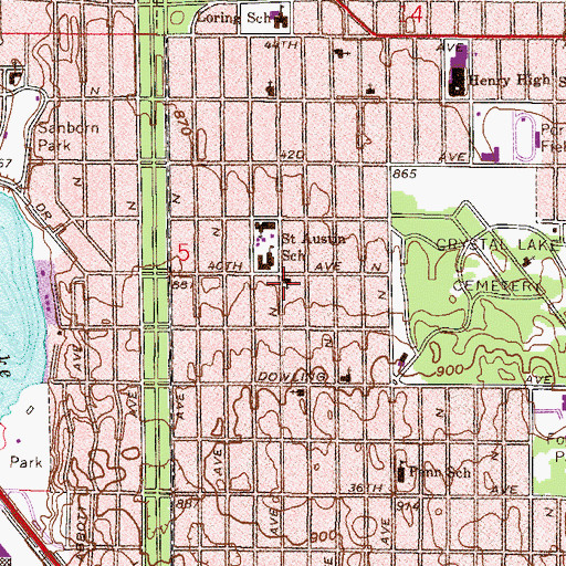 Topographic Map of Church of God of Prophesy, MN