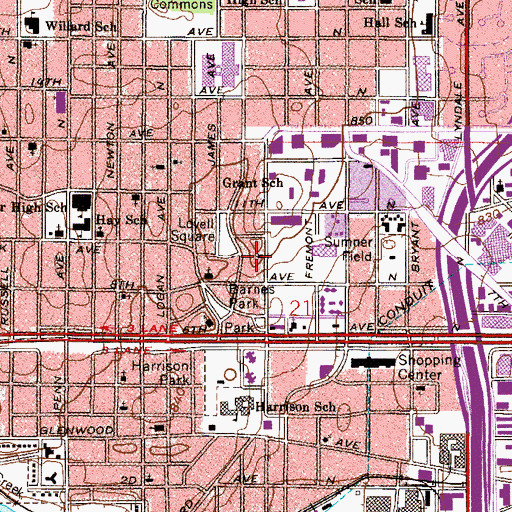 Topographic Map of Community Covenant Church, MN