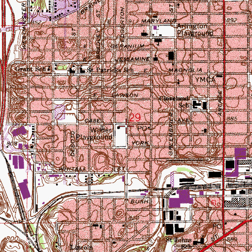 Topographic Map of Contender for the Faith Church, MN