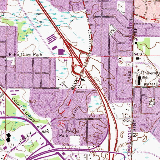 Topographic Map of Cross of Christ Lutheran Church, MN