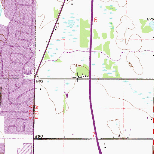 Topographic Map of Crossroads Alliance Church, MN