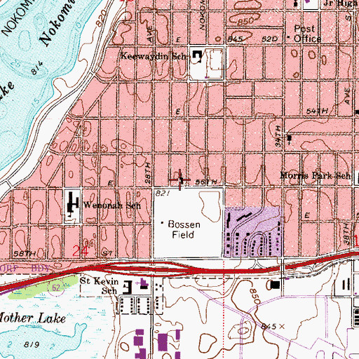 Topographic Map of Crosstown Covenant Church, MN
