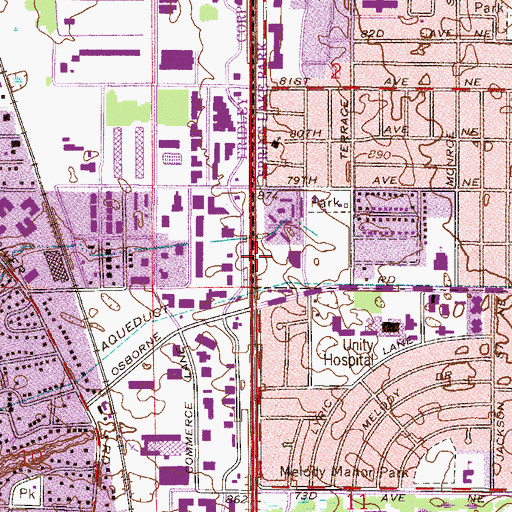 Topographic Map of Emmanuel Christian Center, MN