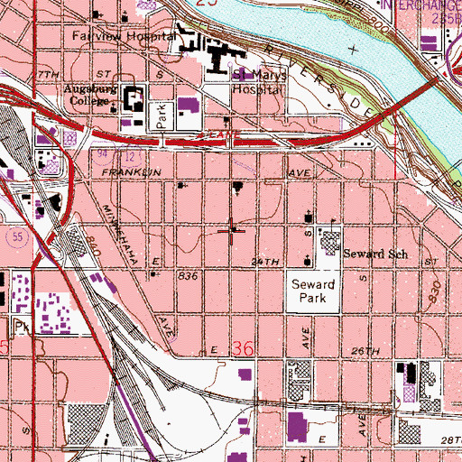 Topographic Map of Emmanuel Tabernacle, MN