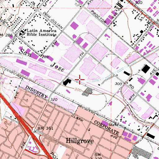 Topographic Map of Puente Creek, CA