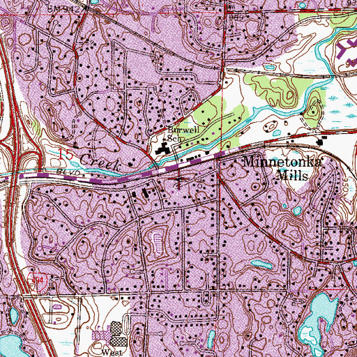 Topographic Map of Episcopal Parish Church of Saint David, MN