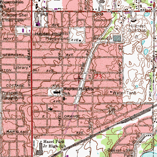 Topographic Map of Epworth United Methodist Church, MN