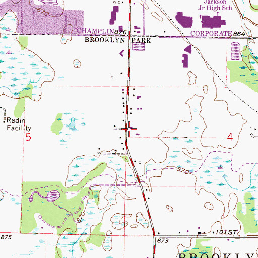 Topographic Map of Eternal Hope Lutheran Church, MN