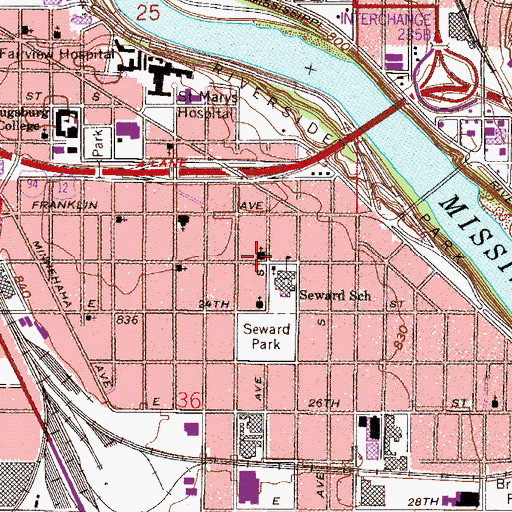 Topographic Map of Faith Mennonite Church, MN