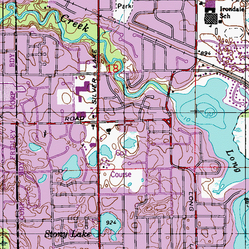 Topographic Map of Fridley United Methodist Church, MN