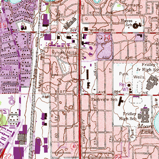 Topographic Map of Gods Kingdom Church, MN