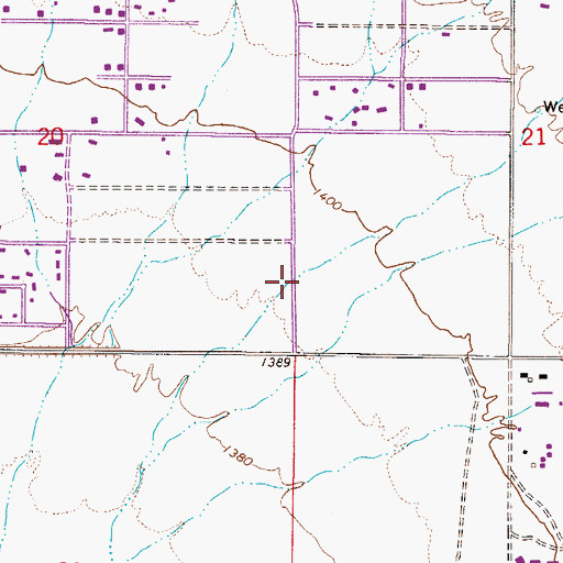Topographic Map of Chimney Hill, AZ