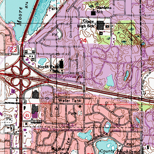 Topographic Map of Good News Hmong Baptist Church, MN
