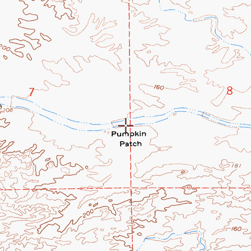 Topographic Map of Pumpkin Patch, CA