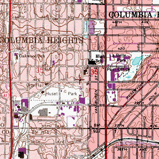 Topographic Map of Greater Life Tabernacle, MN