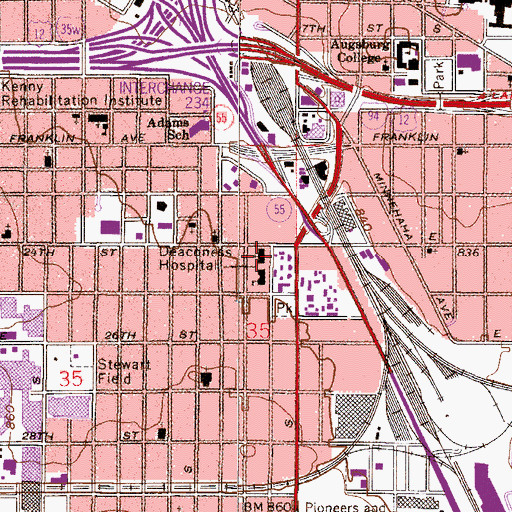 Topographic Map of Holy Rosary Church, MN