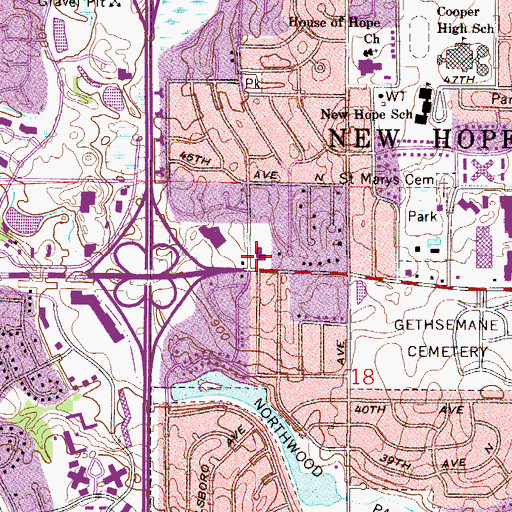 Topographic Map of Holy Trinity Lutheran Church, MN