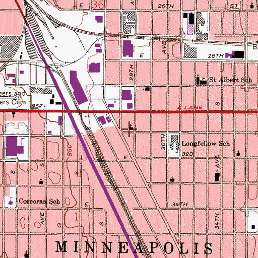 Topographic Map of Holy Trinity Lutheran Church, MN