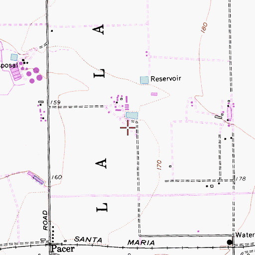 Topographic Map of Punta De La Laguna, CA