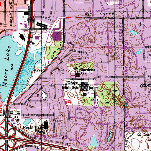 Topographic Map of Islamic Center of Minnesota, MN