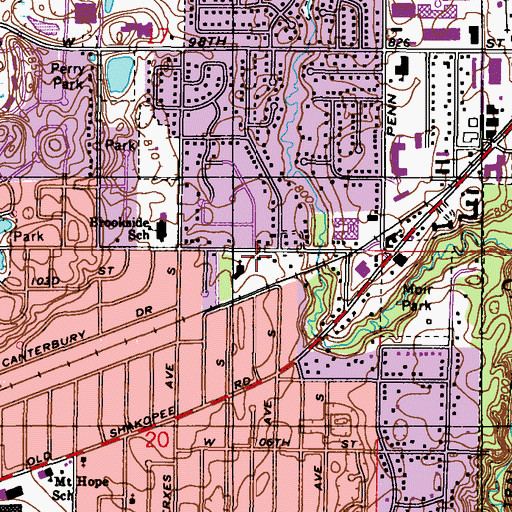 Topographic Map of Jesus is Lord Church, MN