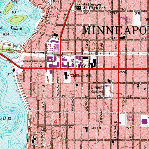 Topographic Map of Joyce United Methodist Church, MN