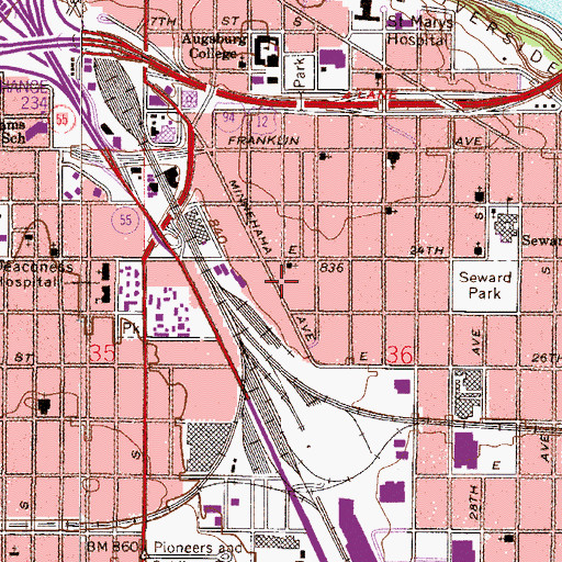 Topographic Map of Kingdom Hall of Jehovahs Witnesses, MN