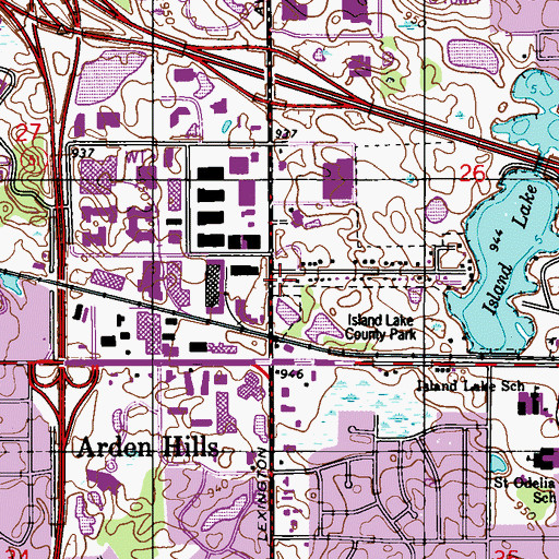 Topographic Map of Ambassador Baptist Church, MN