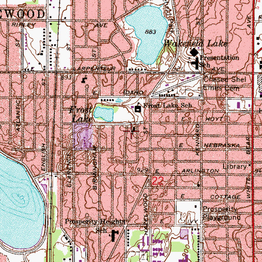 Topographic Map of Apostolic Bible Church, MN