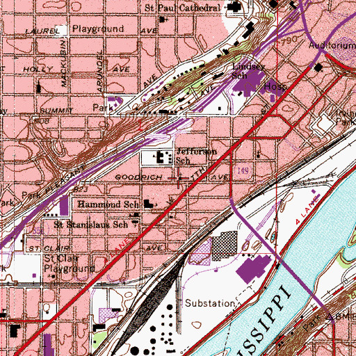 Topographic Map of Apostolic Faith Temple Church, MN