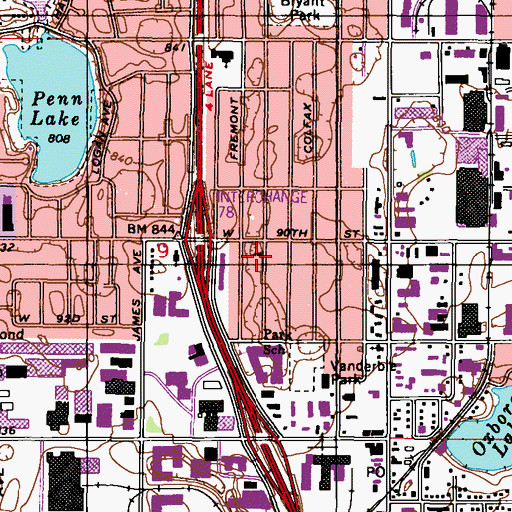 Topographic Map of Christian Life Church, MN