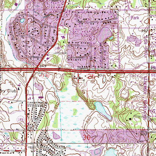 Topographic Map of Korean Hope Presbyterian Church, MN