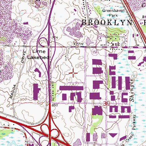 Topographic Map of Living Word Christian Center, MN