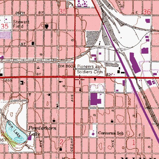 Topographic Map of Longfellow Gospel Chapel, MN