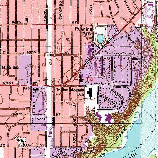 Topographic Map of Lutheran Church of the Redemption, MN