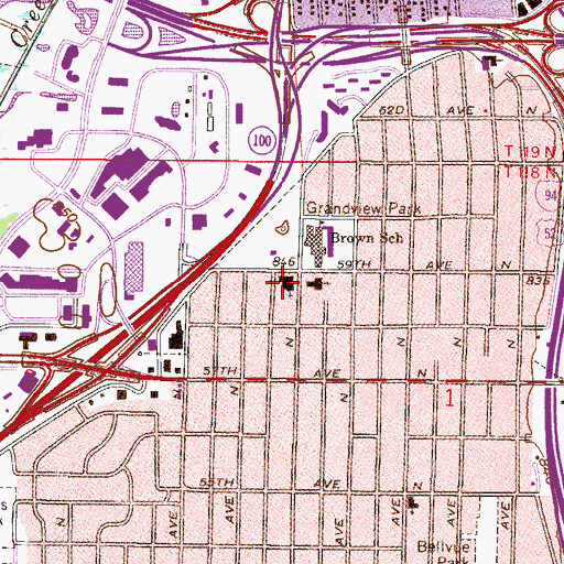 Topographic Map of Lutheran Church of the Triune God, MN