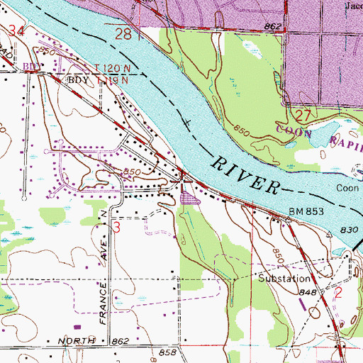 Topographic Map of Lutheran Church of the Triune God, MN