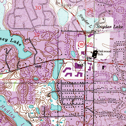 Topographic Map of Mennonite Brethren Church, MN
