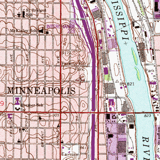 Topographic Map of Morrison Baptist Church, MN