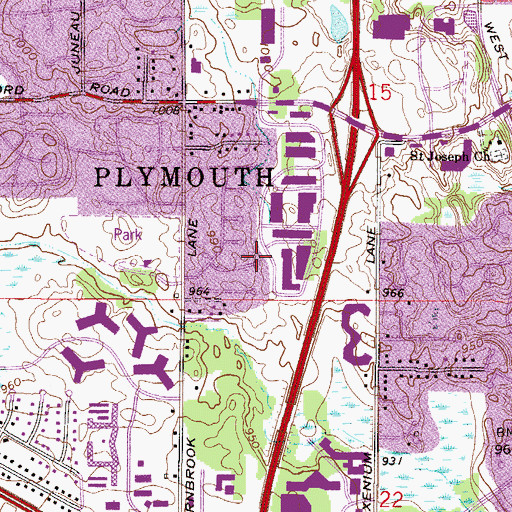 Topographic Map of Northwood Community Church, MN