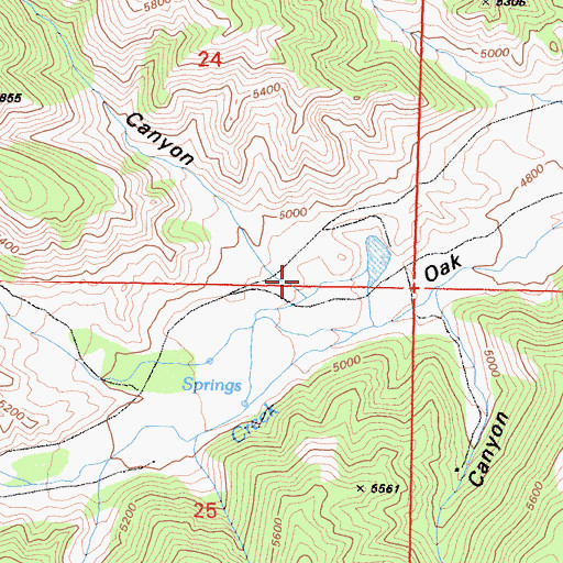 Topographic Map of Quail Canyon, CA