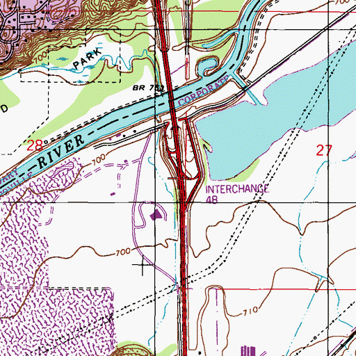Topographic Map of Interchange 4B, MN