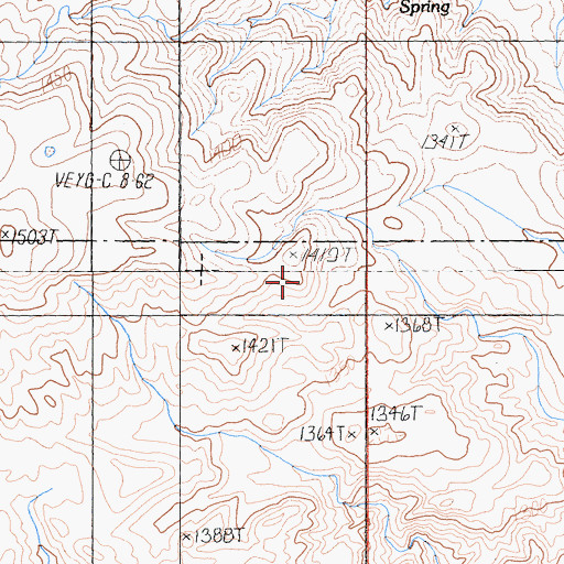Topographic Map of Quail Mountains, CA