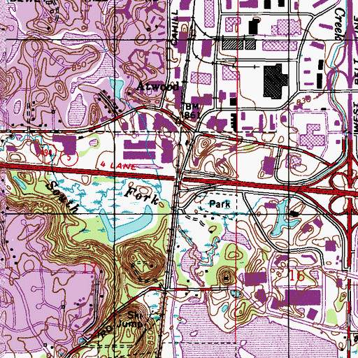 Topographic Map of Interchange 8, MN
