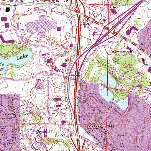 Topographic Map of Interchange 88A, MN