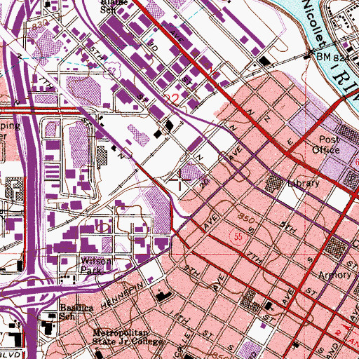 Topographic Map of Interchange 9C, MN