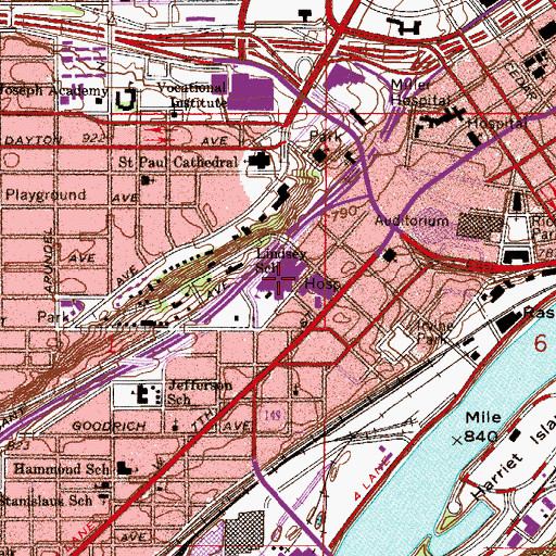 Topographic Map of Childrens Hospital, MN